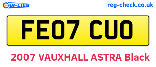 FE07CUO are the vehicle registration plates.