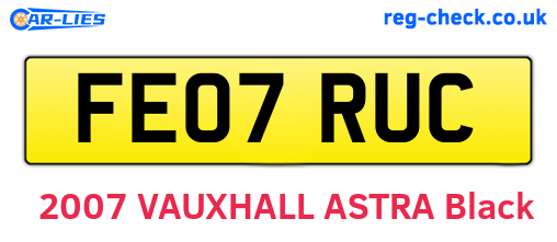 FE07RUC are the vehicle registration plates.
