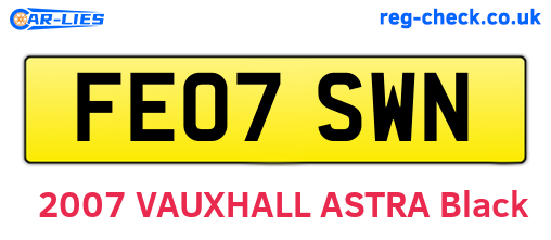 FE07SWN are the vehicle registration plates.