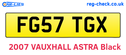 FG57TGX are the vehicle registration plates.