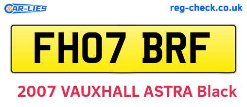 FH07BRF are the vehicle registration plates.