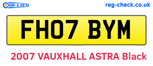 FH07BYM are the vehicle registration plates.