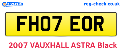 FH07EOR are the vehicle registration plates.