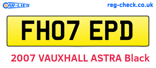 FH07EPD are the vehicle registration plates.