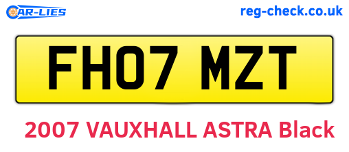 FH07MZT are the vehicle registration plates.