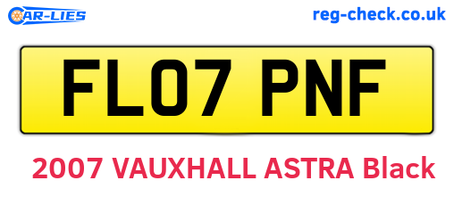 FL07PNF are the vehicle registration plates.