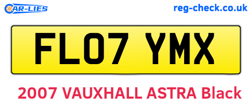 FL07YMX are the vehicle registration plates.