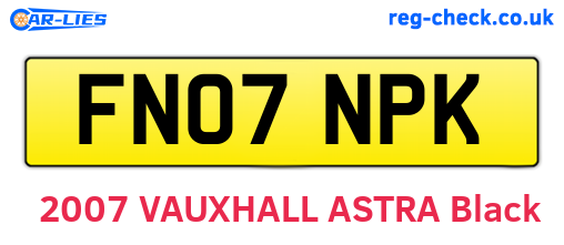 FN07NPK are the vehicle registration plates.