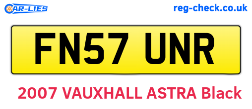 FN57UNR are the vehicle registration plates.