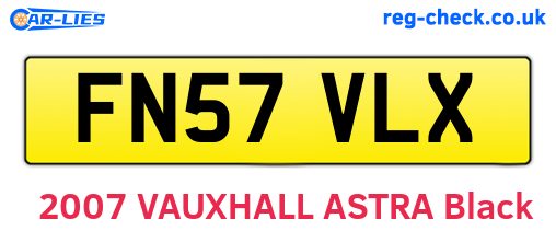 FN57VLX are the vehicle registration plates.