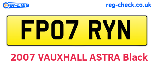 FP07RYN are the vehicle registration plates.