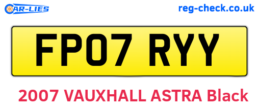 FP07RYY are the vehicle registration plates.