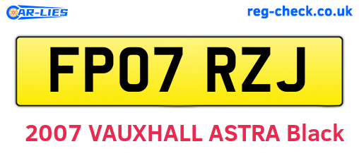FP07RZJ are the vehicle registration plates.