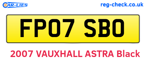 FP07SBO are the vehicle registration plates.