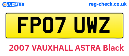 FP07UWZ are the vehicle registration plates.