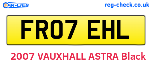 FR07EHL are the vehicle registration plates.