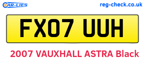 FX07UUH are the vehicle registration plates.