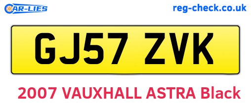 GJ57ZVK are the vehicle registration plates.