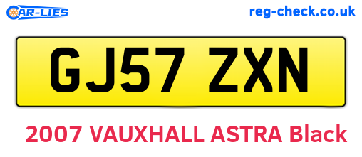 GJ57ZXN are the vehicle registration plates.