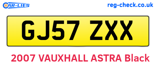 GJ57ZXX are the vehicle registration plates.