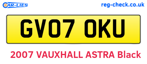 GV07OKU are the vehicle registration plates.