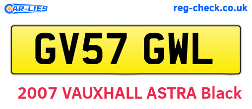 GV57GWL are the vehicle registration plates.