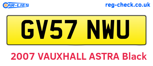 GV57NWU are the vehicle registration plates.