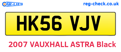 HK56VJV are the vehicle registration plates.