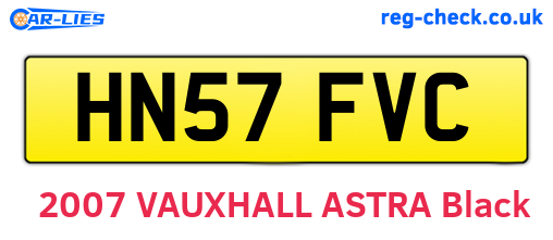 HN57FVC are the vehicle registration plates.