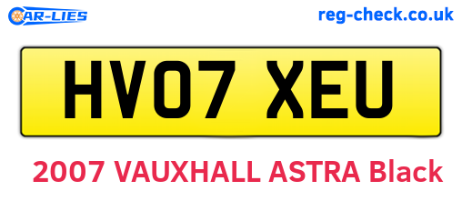 HV07XEU are the vehicle registration plates.
