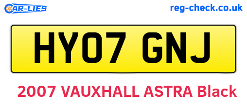 HY07GNJ are the vehicle registration plates.