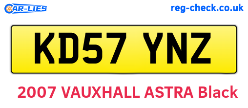 KD57YNZ are the vehicle registration plates.
