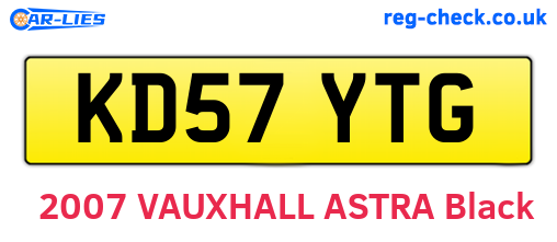 KD57YTG are the vehicle registration plates.