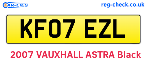 KF07EZL are the vehicle registration plates.