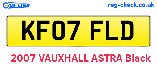 KF07FLD are the vehicle registration plates.
