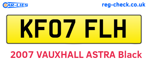 KF07FLH are the vehicle registration plates.