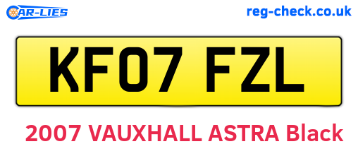 KF07FZL are the vehicle registration plates.