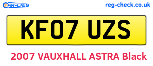 KF07UZS are the vehicle registration plates.
