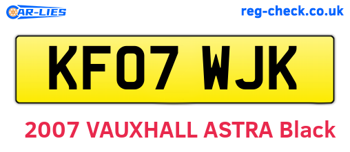 KF07WJK are the vehicle registration plates.
