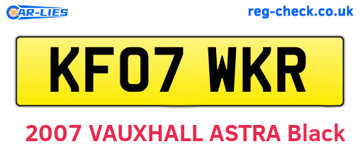 KF07WKR are the vehicle registration plates.