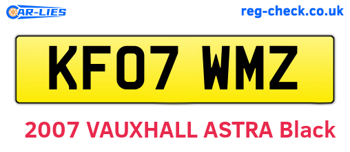 KF07WMZ are the vehicle registration plates.