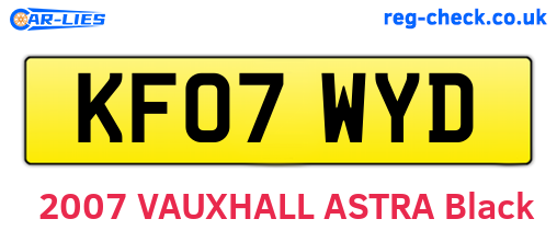 KF07WYD are the vehicle registration plates.