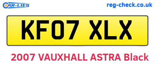 KF07XLX are the vehicle registration plates.