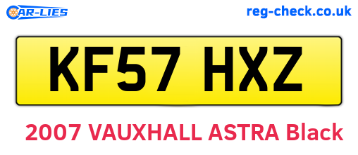 KF57HXZ are the vehicle registration plates.