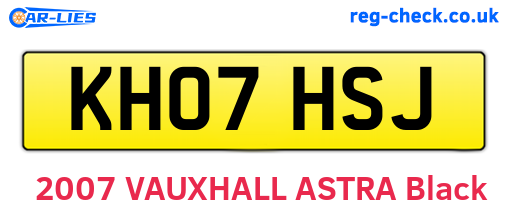 KH07HSJ are the vehicle registration plates.