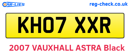 KH07XXR are the vehicle registration plates.