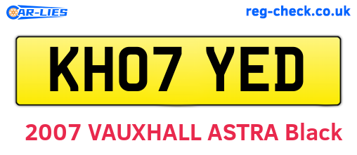 KH07YED are the vehicle registration plates.