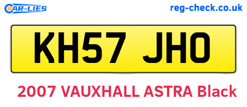 KH57JHO are the vehicle registration plates.
