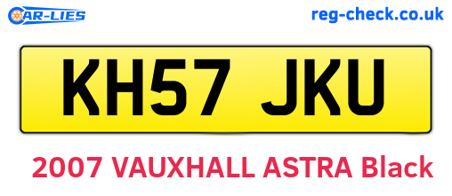 KH57JKU are the vehicle registration plates.