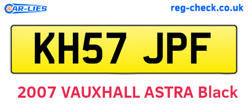 KH57JPF are the vehicle registration plates.